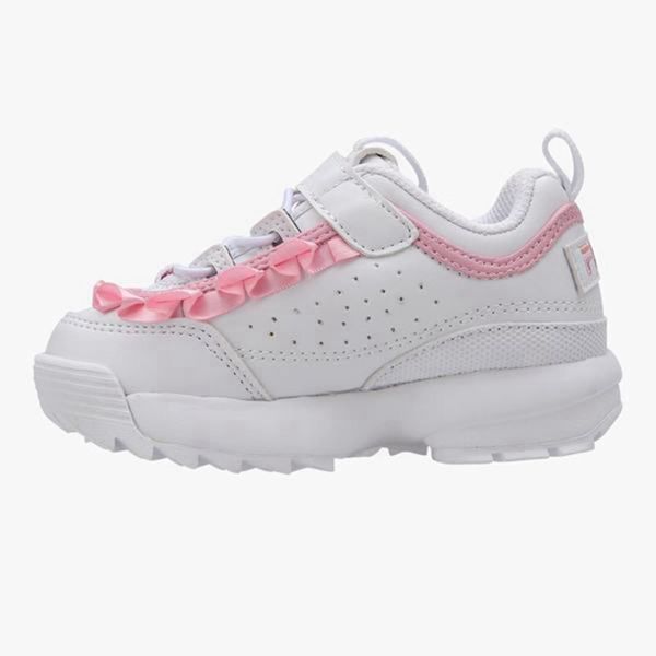 Tênis Fila Menina Branco/Rosa - Fila Disruptor 2 Td Frill En Portugal,LTIY-21037